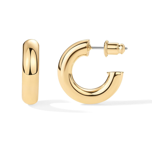 ZEVORA Stardust Hoop Earrings – Gold Sparkling Stardust Hoop Earrings