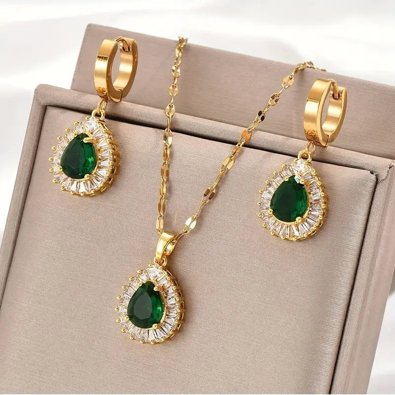 ZEVORA Rheya Lysandelle 18K Gold Jewelry Set – Handmade & Hypoallergenic