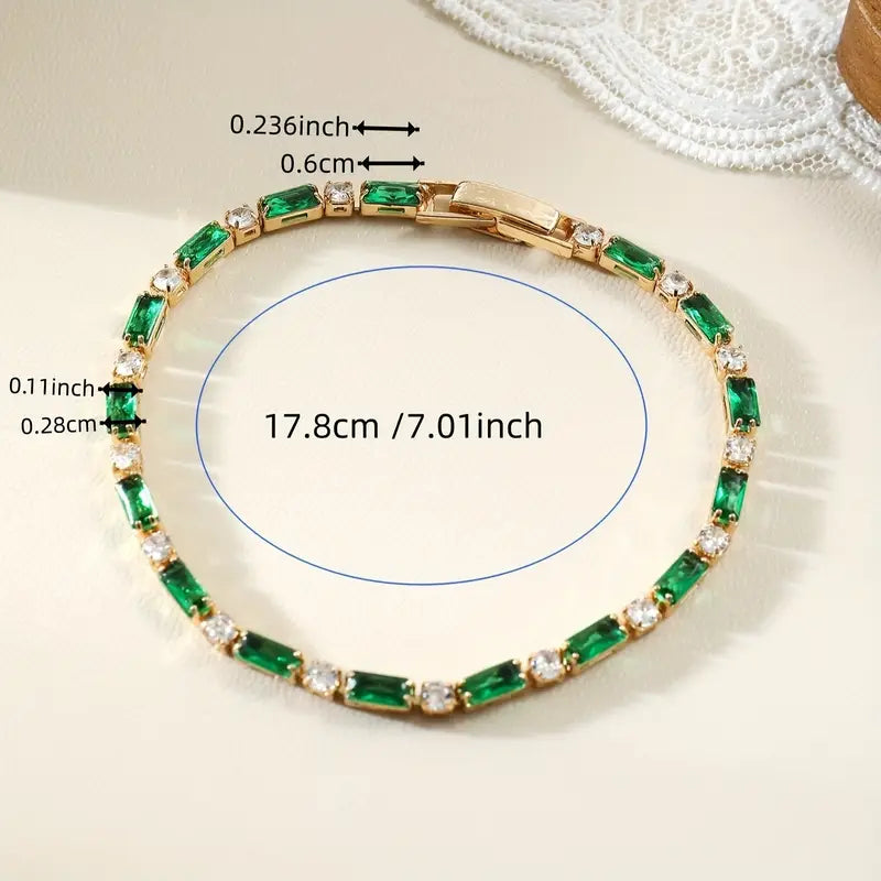 ZEVORA Miralyn Sevrine Bracelet – Handmade Gold & Emerald Jewelry