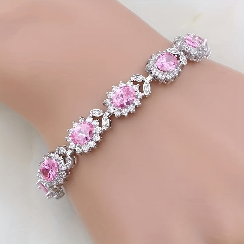 ZEVORA Iridessa Pinkthorn Bracelet – White Gold