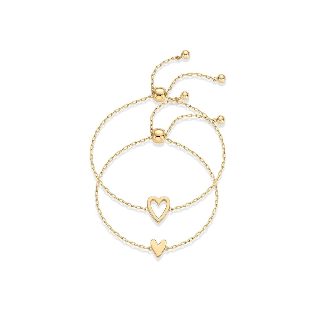 ZEVORA Radiant Heart Bracelets – Handmade Gold Heart Jewelry