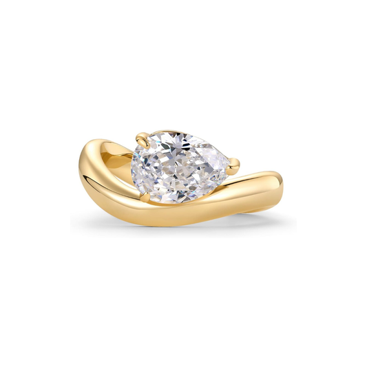 ZEVORA Wavy Promise Ring – Handmade Gold Promise Ring Jewelry