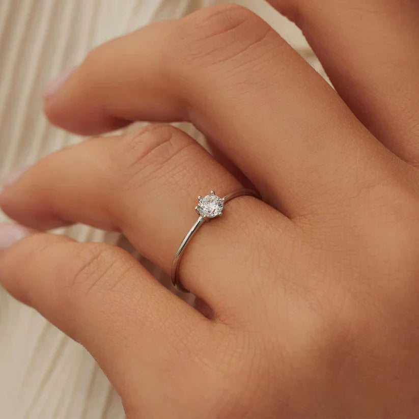 ZEVORA Abella Maris Ring – Handmade White Gold Ocean-Inspired Jewelry