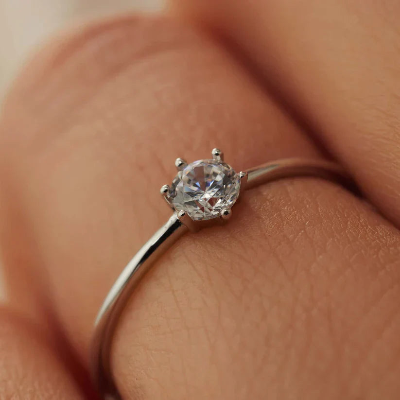 ZEVORA Abella Maris Ring – Handmade White Gold Ocean-Inspired Jewelry