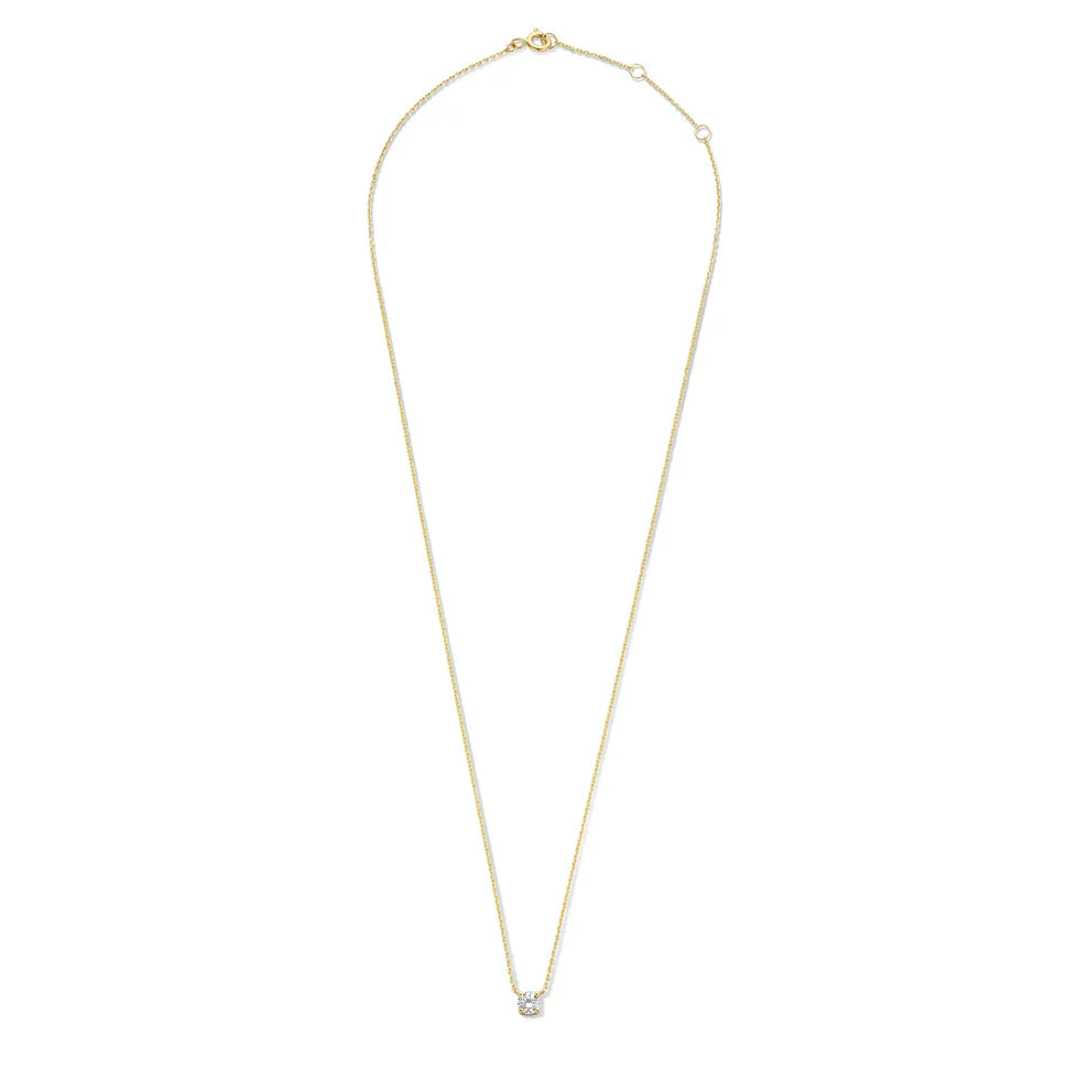 ZEVORA Cléa Moissanite Stone Necklace – Gold