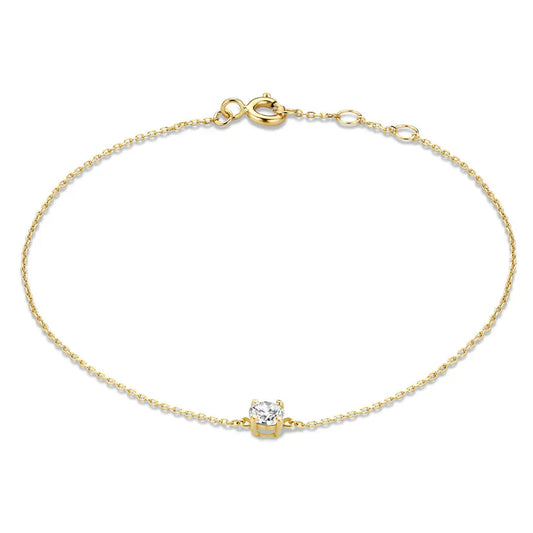 ZEVORA Cléa Moissanite Stone Bracelet – Handmade Gold & Moissanite Jewelry