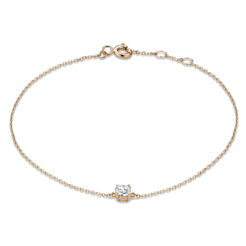 ZEVORA Cléa Moissanite Stone Bracelet – Handmade Gold & Moissanite Jewelry