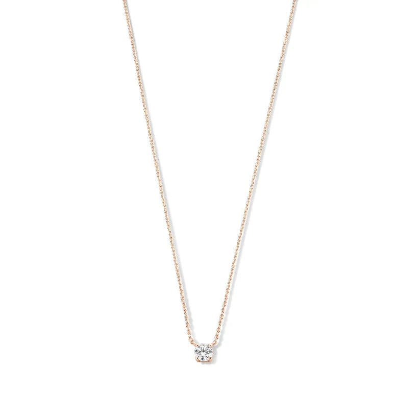 ZEVORA Cléa Moissanite Stone Necklace – Gold