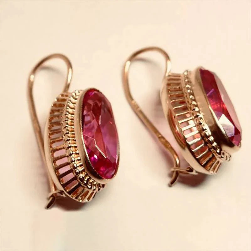 ZEVORA Vintage Black Stone Earrings – Gold Antique Black Gemstone Drop Earrings
