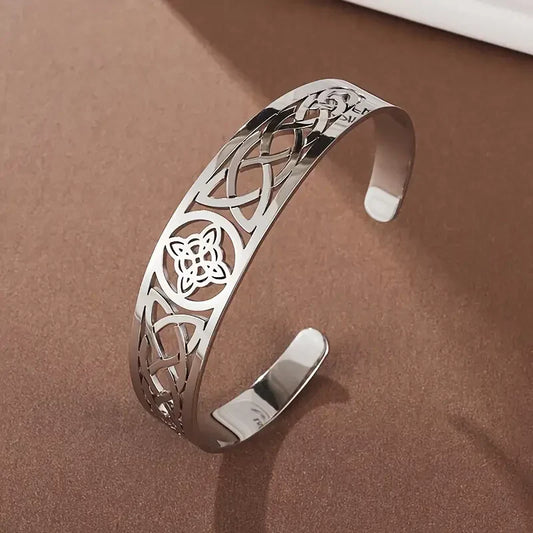 ZEVORA Exquisite Open Hollow Bracelet – Handmade White Gold Jewelry