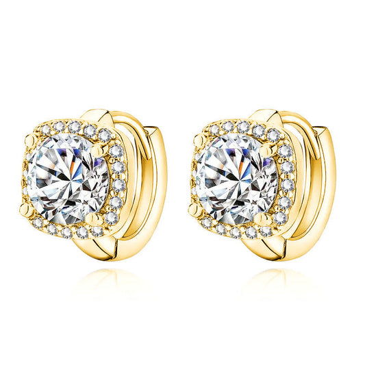 Nadine square earrings - Gold