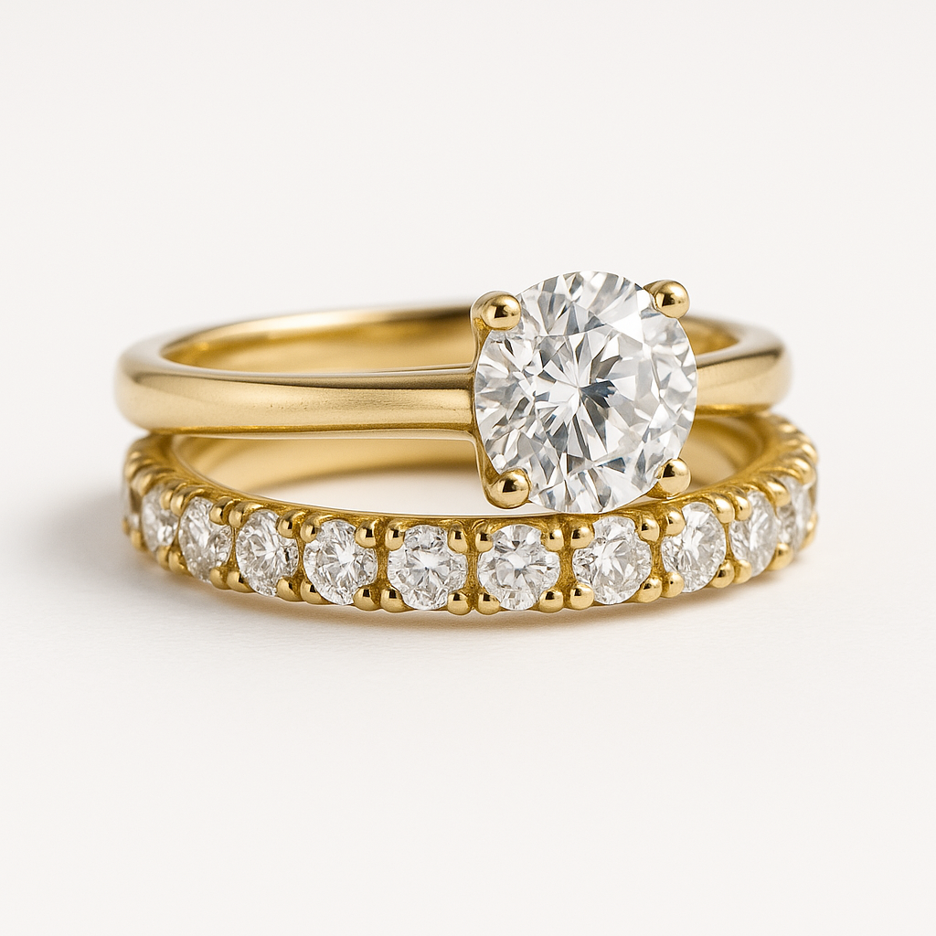 ZEVORA Savaya Ring Set – Handmade Gold Stackable Ring Set