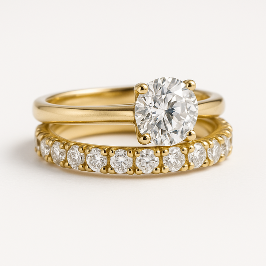 ZEVORA Savaya Ring Set – Handmade Gold Stackable Ring Set