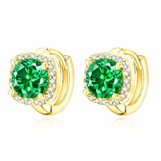 ZEVORA Nadine Emerald Earrings – Gold Emerald Green Drop Earrings