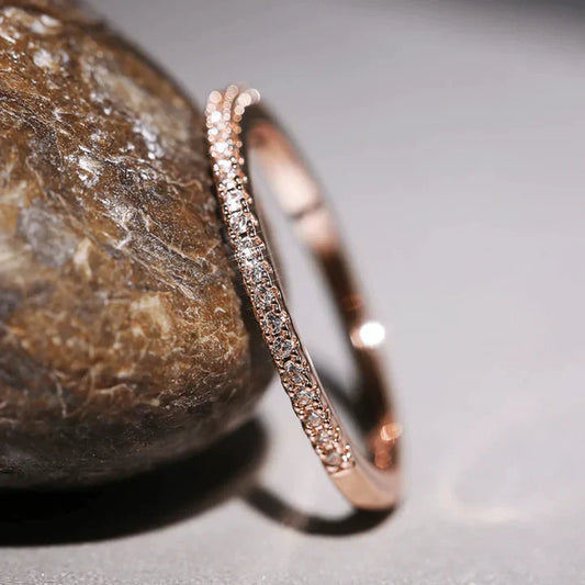 ZEVORA Palmina Verdalis Ring – Handmade Rose Gold & Green Stone Jewelry