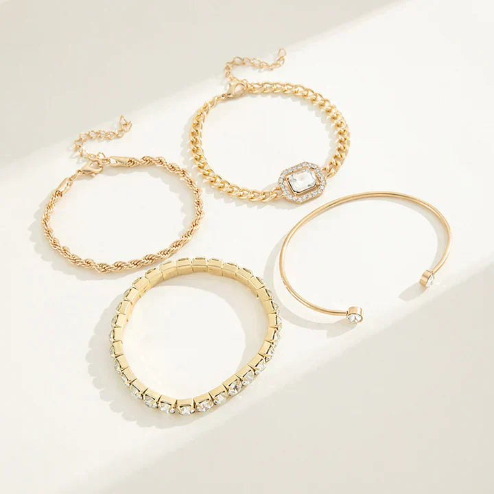 ZEVORA Domitia Calvina Bracelet Set – Handmade Gold Jewelry Set