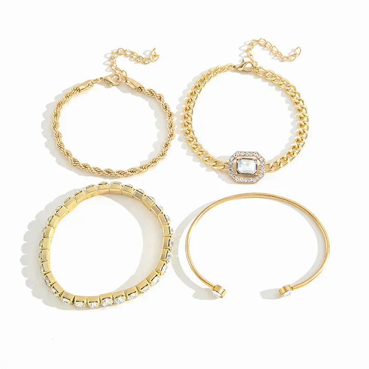 ZEVORA Domitia Calvina Bracelet Set – Handmade Gold Jewelry Set
